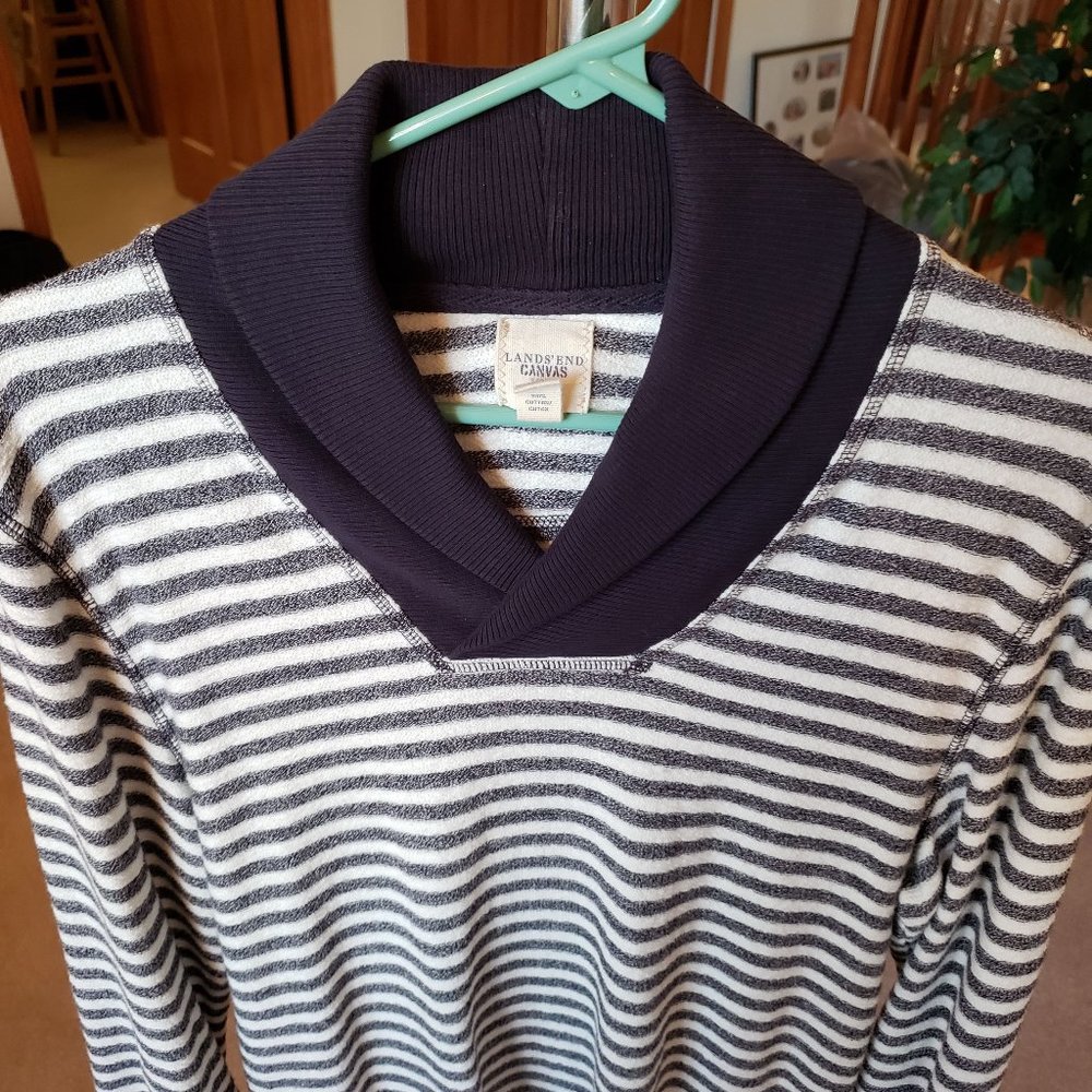 Lands End Canvas Shawl Collar Sweater